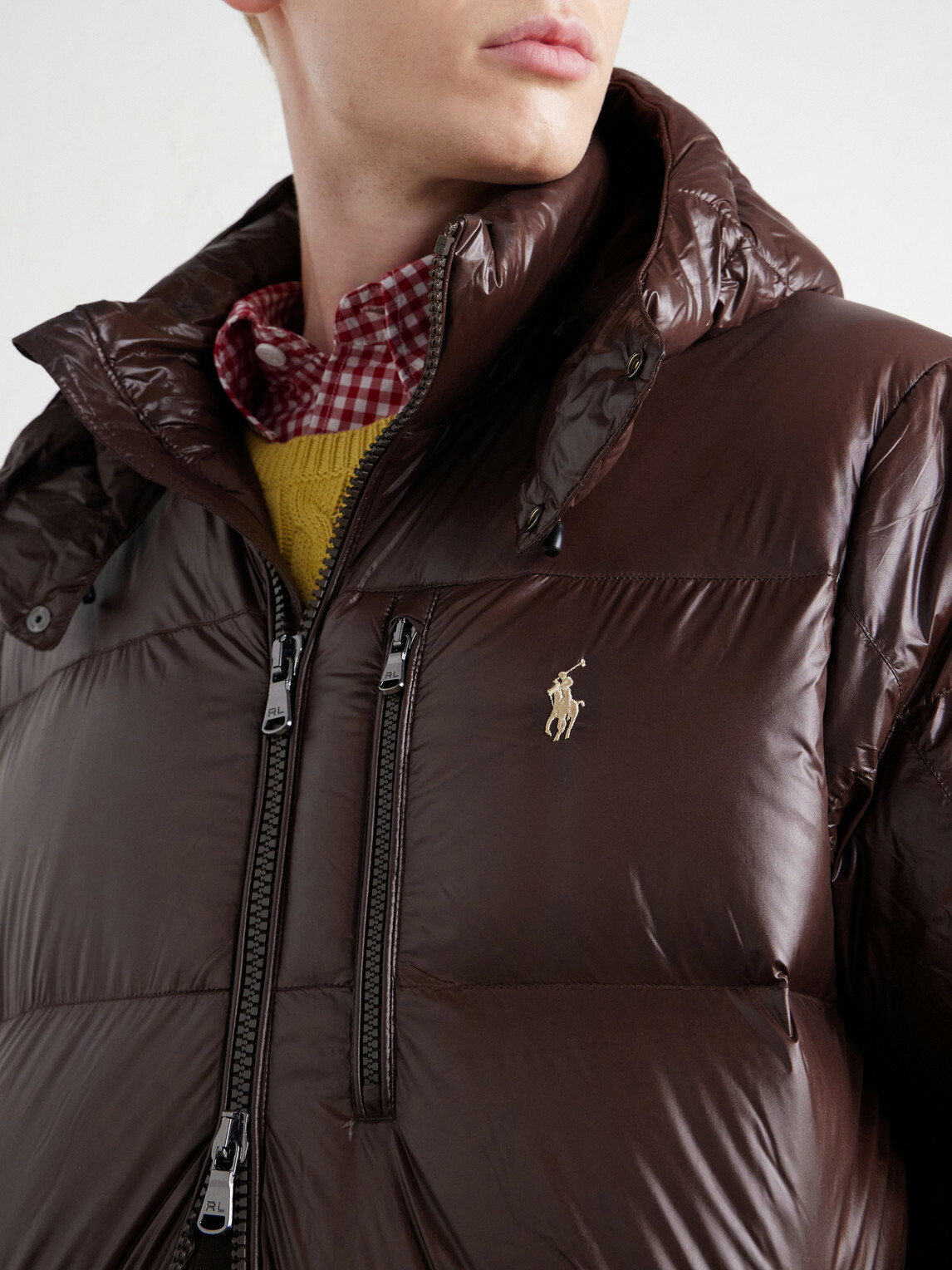 Polo Ralph Lauren - Logo-Embroidered Quilted Recycled-Shell Hooded Down Jacket - Brown