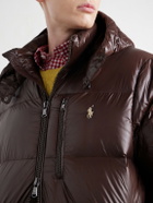 Polo Ralph Lauren - Logo-Embroidered Quilted Recycled-Shell Hooded Down Jacket - Brown