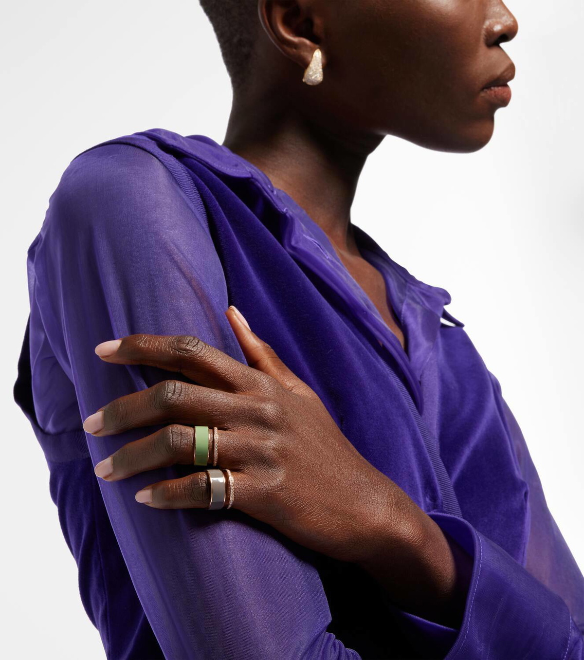 Repossi Berbere Chromatic 18kt rose gold ring with diamonds