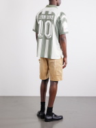 Aimé Leon Dore - Logo-Appliquéd Striped Jersey T-Shirt - Green