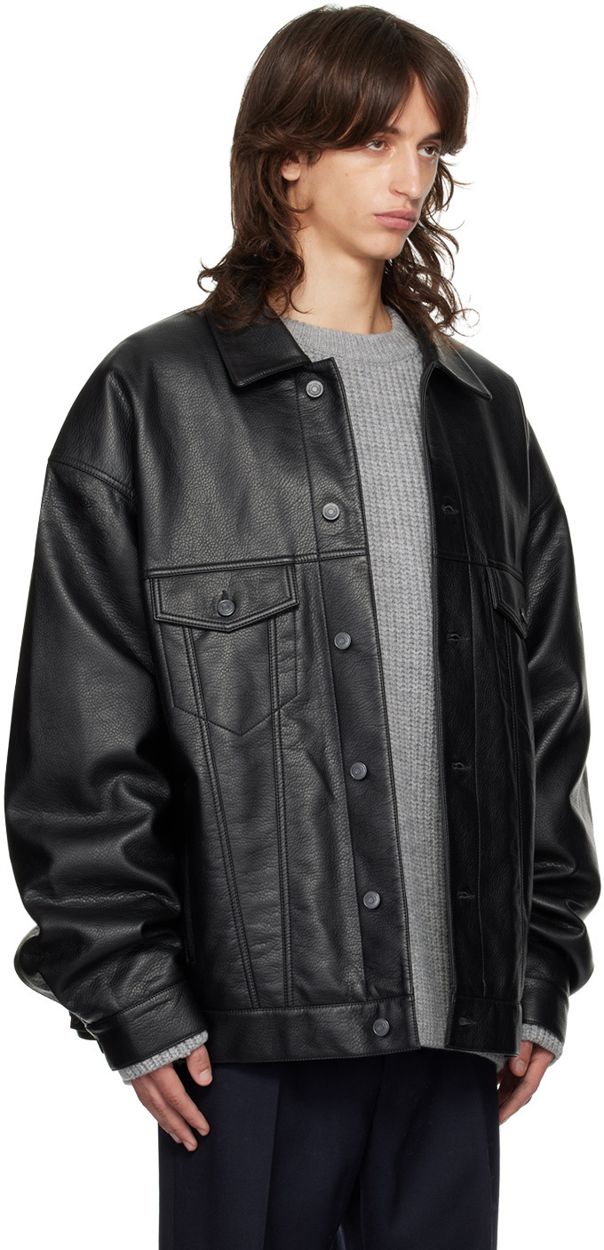 The Frankie Shop Black Conan Faux-Leather Jacket