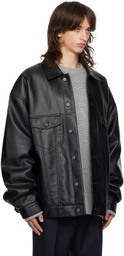 The Frankie Shop Black Conan Faux-Leather Jacket