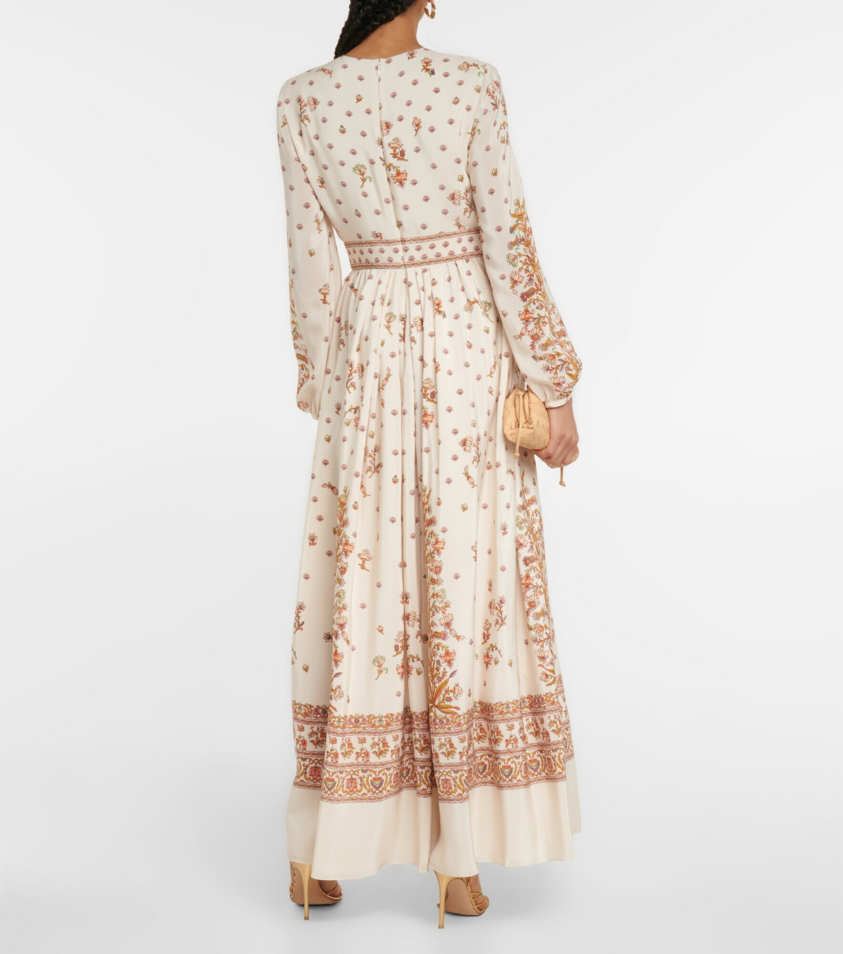 Gorgeous Fall 2003 Ungaro by Giambattista Valli One Shoulder Printed Silk Chiffon Dress w Trailing Panel
