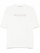 Alexander Wang Neutrals Cotton Logo-Print T-Shirt