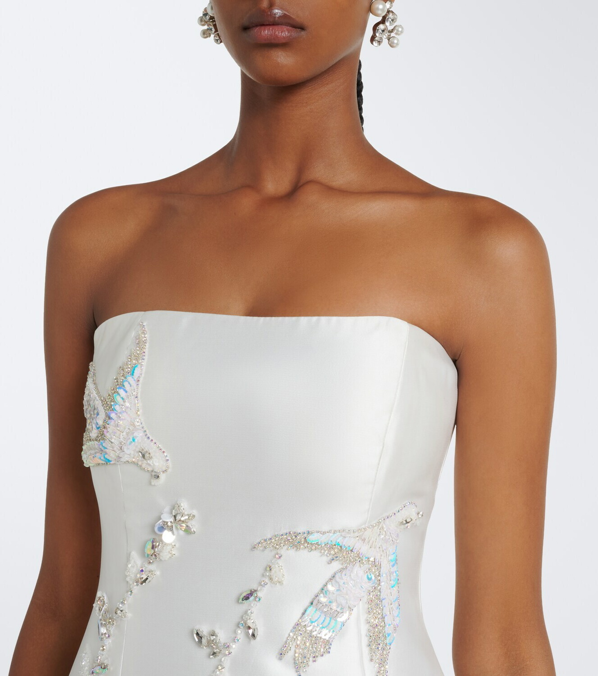 Costarellos Bridal embellished strapless bustier gown