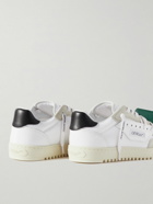 Off-White - 5.0 Canvas, Suede and Leather Sneakers - White