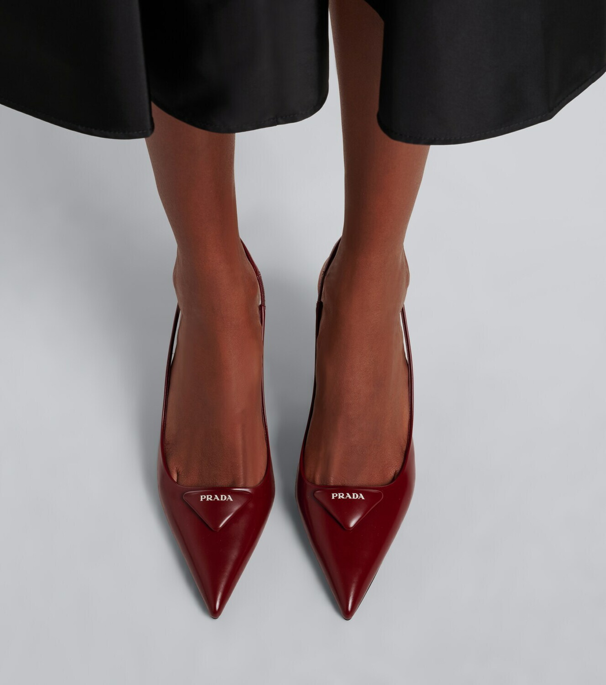 Prada Leather slingback pumps