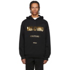 Moschino Black and Gold Couture Hoodie