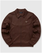 Fred Perry Tape Detail Collared Track Jkt Brown - Mens - Track Jackets