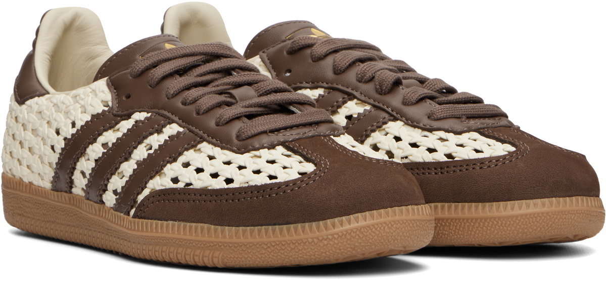 adidas Originals Off-White & Brown Samba OG Sneakers