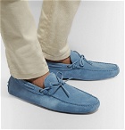 Tod's - Gommino Suede Driving Shoes - Men - Light blue
