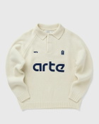 Arte Antwerp Polo Futebol Knit Beige Mens Pullover
