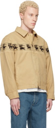 Burberry Beige Galloping Knight Cotton Canvas Jacket