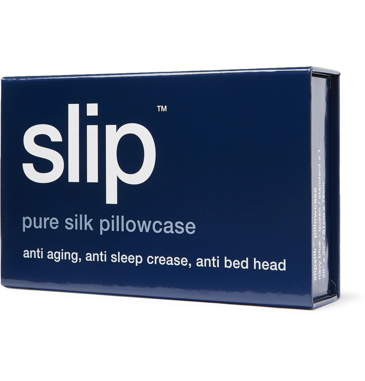 Slip - Embroidered Mulberry Slipsilk Queen Pillowcase - Blue