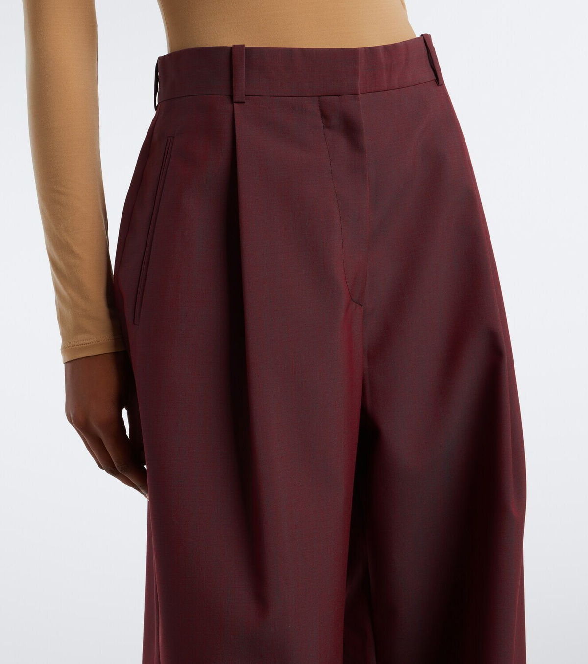 The Row Lowe pleated virgin wool straight pants