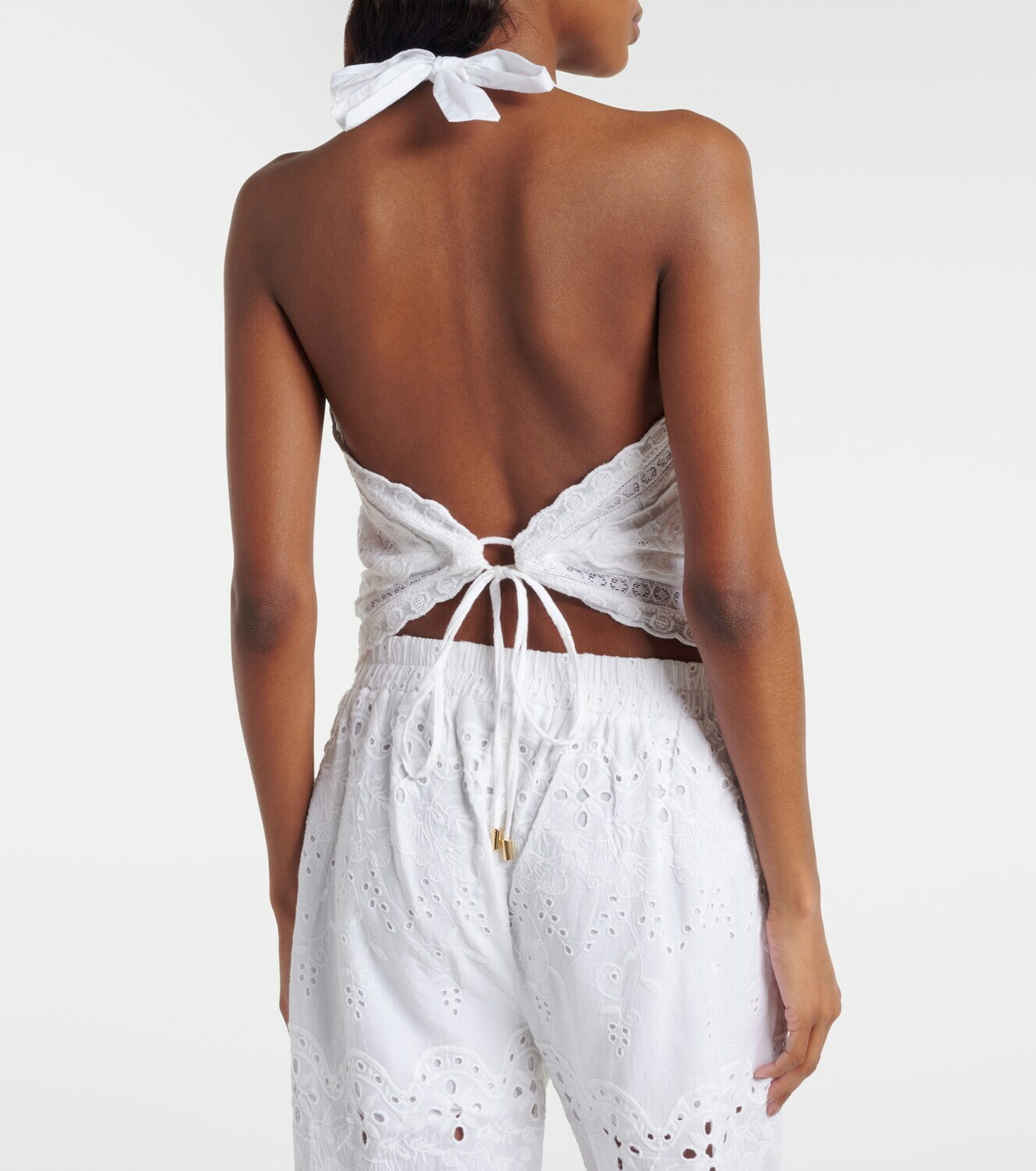 Melissa Odabash Felicity embroidered cotton top