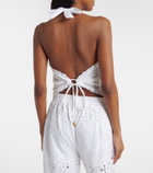 Melissa Odabash Felicity embroidered cotton top