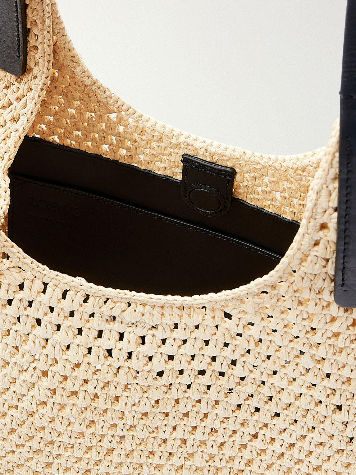 LOEWE - Paula's Ibiza Leather-Trimmed Woven Raffia Tote Bag