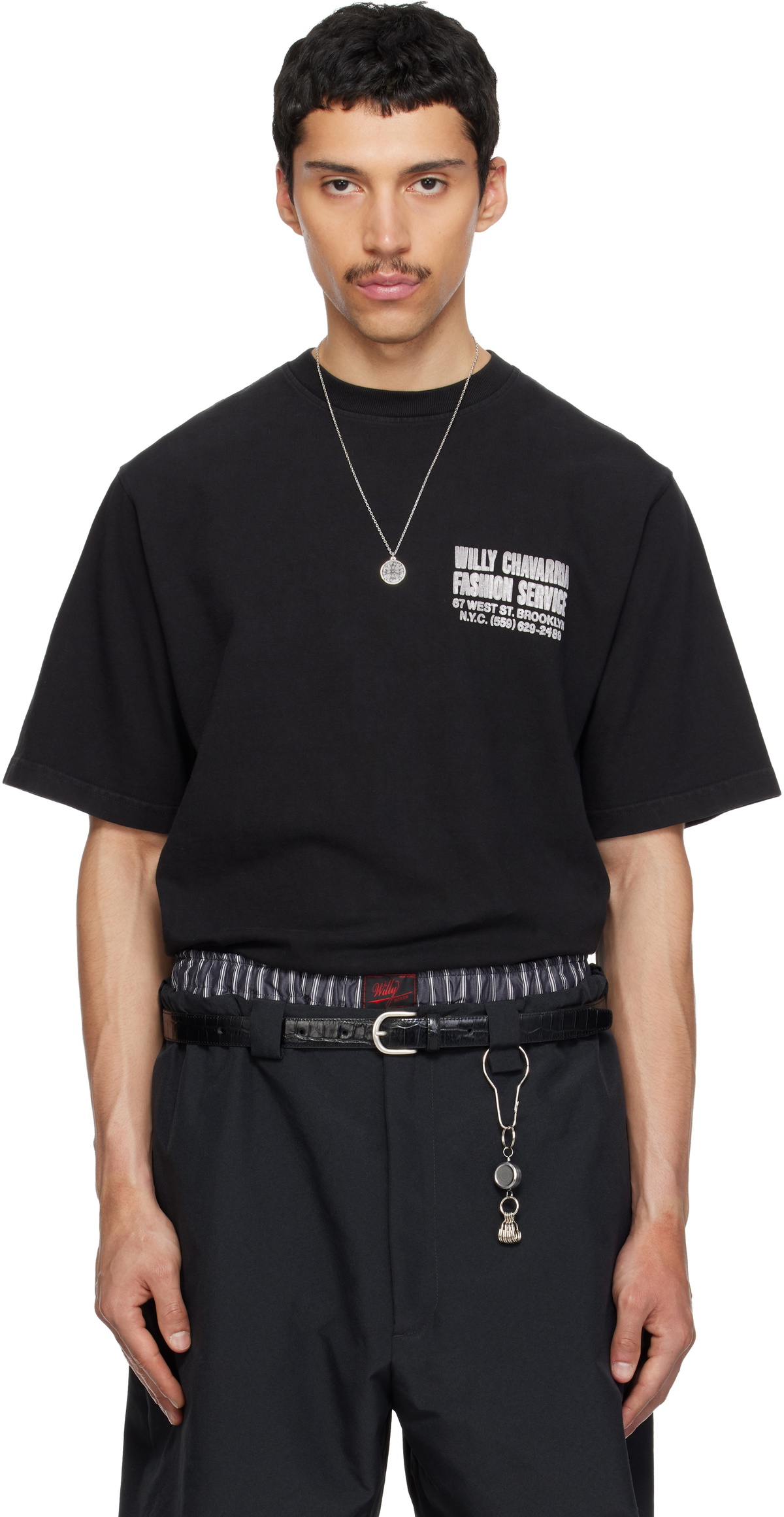 WILLY CHAVARRIA Black 'Fashion Services' T-shirt