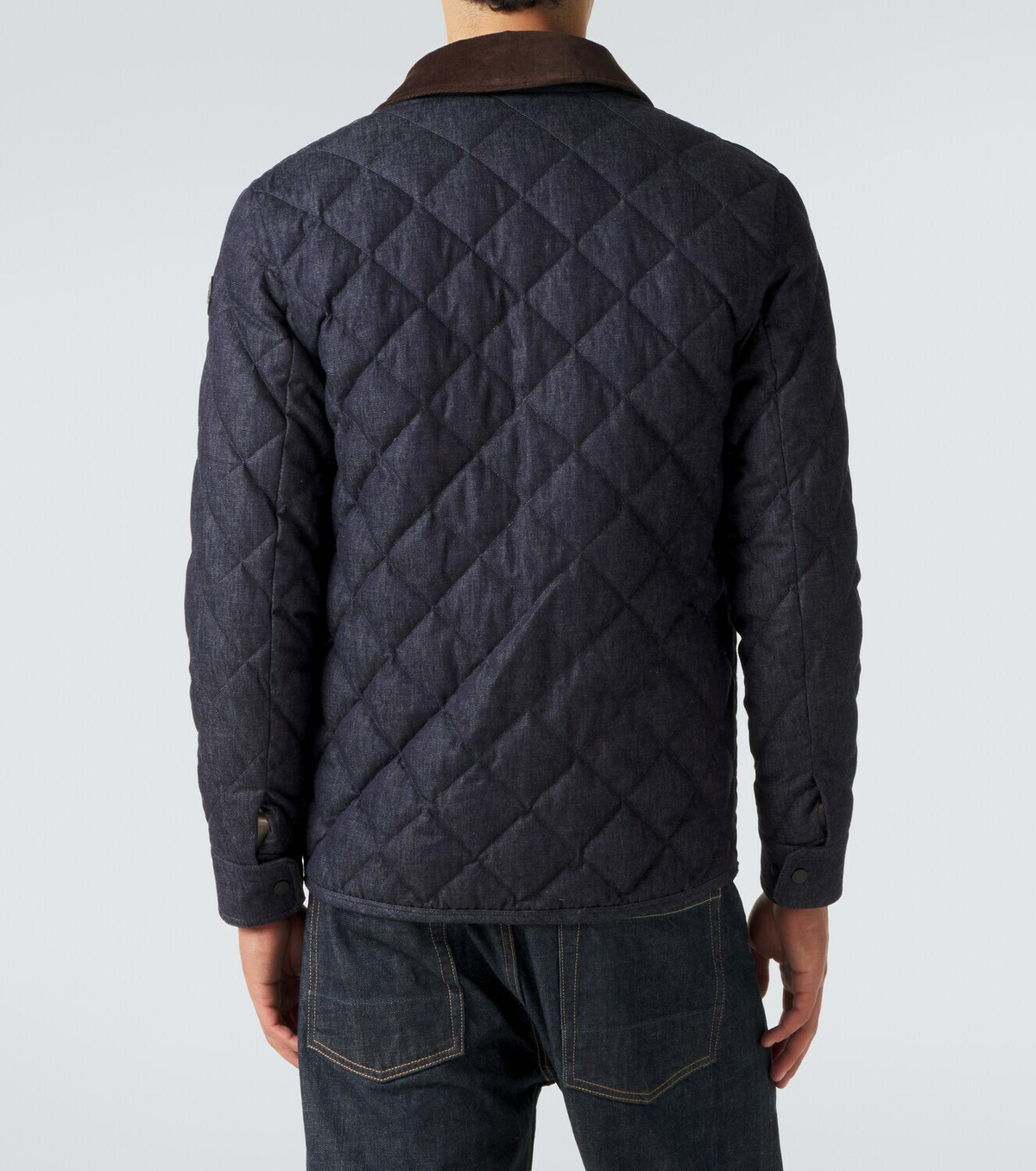 Moncler Quilted denim down jacket