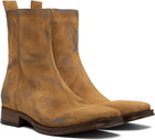 Acne Studios Tan Suede Ankle Boots