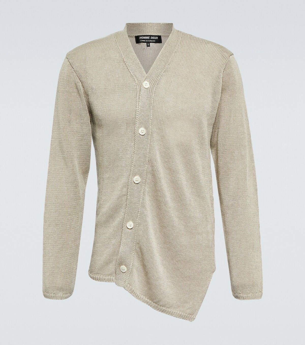 Comme des Garçons Homme Deux Asymmetrical linen cardigan Comme des