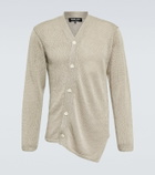 Comme des Garçons Homme Deux Asymmetrical linen cardigan