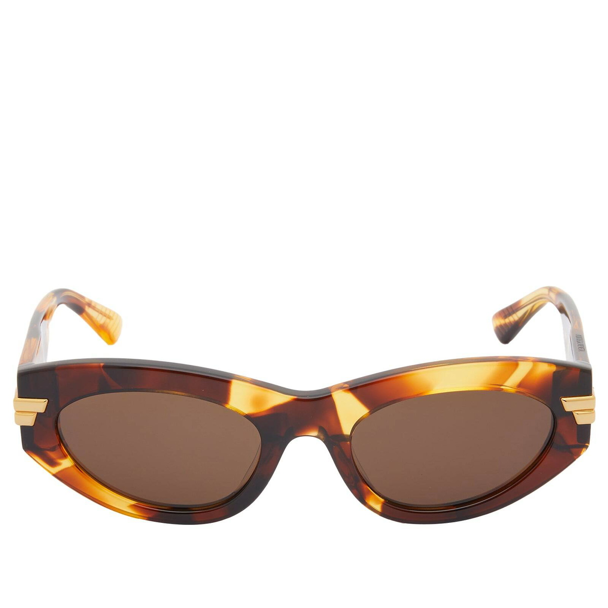 NEW BOTTEGA VENETA women\'s tortoise cat eye sunglasses in brown Explore a Bottega Veneta Brown Tortoises BV1004S Cat Eye  main image 4