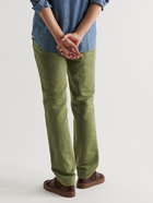 Mr P. - Cotton and Linen-Blend Chinos - Green