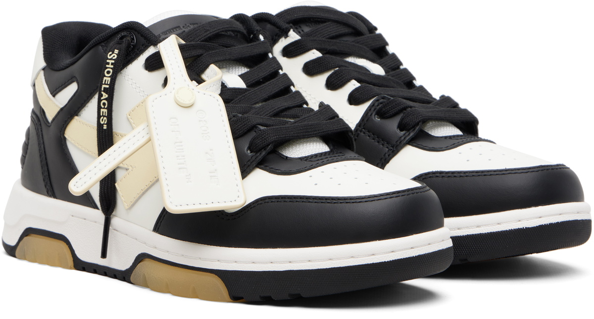 Off-White White & Black Out Of Office Glow-In-The-Dark Sneakers