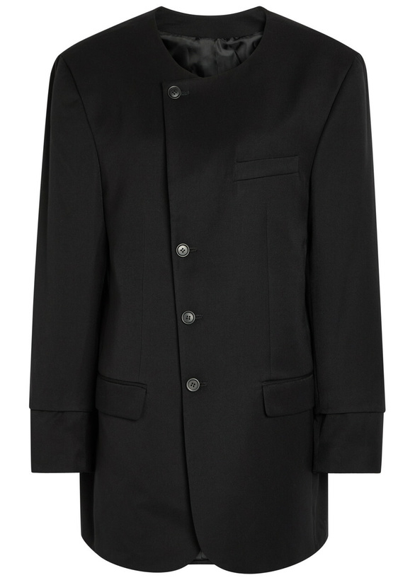 Photo: Bettter Oversized Wool-blend Mini Blazer Dress Black