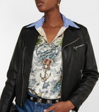 Etro - Leather biker jacket