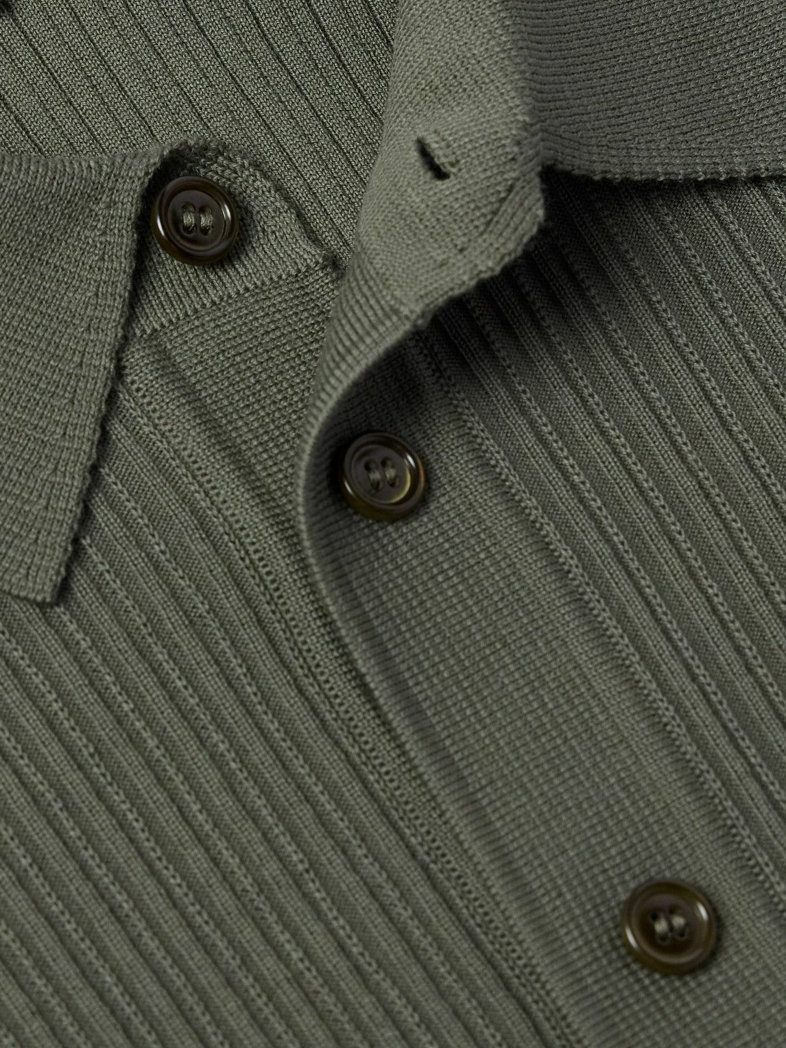 Brioni - Pointelle-Knit Wool Polo Shirt - Green