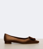 Manolo Blahnik Fortanflat satin ballet flats