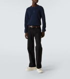 Alexander McQueen Skull embroidered wool-blend sweater