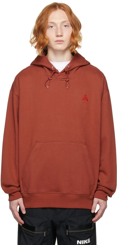 Photo: Nike Red Fleece ACG Pullover Hoodie