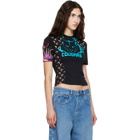 Marine Serre Black Regenerated Graphic Jersey Baby Fit T-shirt