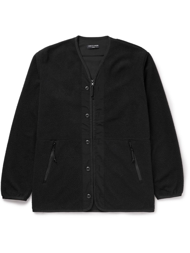 Photo: Comme des Garçons HOMME - Shell-Trimmed Sherpa Zip-Up Cardigan - Black