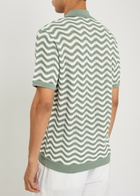 Raith Serenita Wavy Textured Crochet Shirt Green