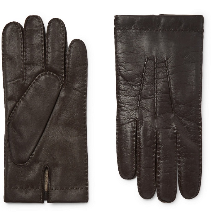 Photo: Dents - Shaftesbury Touchscreen Cashmere-Lined Leather Gloves - Brown