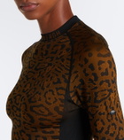 Goldbergh Feline leopard-print ski top