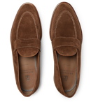 Brunello Cucinelli - Suede Penny Loafers - Men - Brown