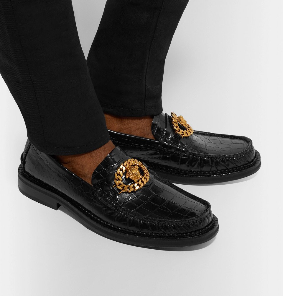 Versace best sale crocodile shoes