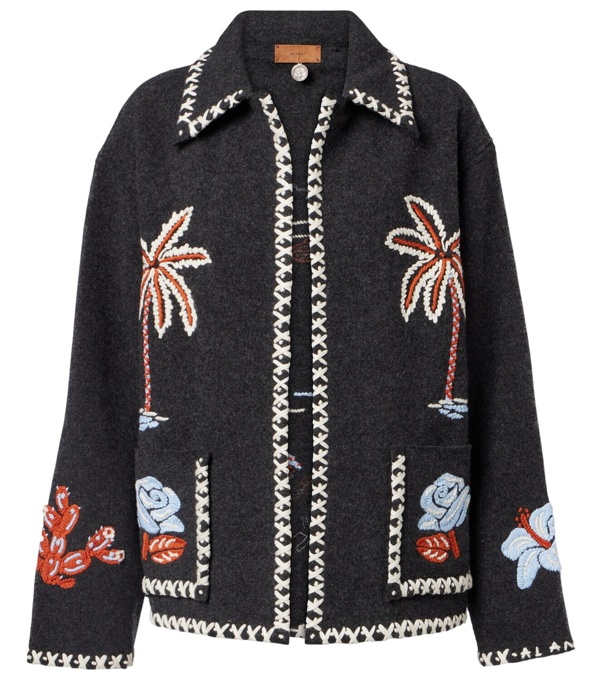 トップス Alanui Grey Hawaiian Map Sweatshirt M Alanui Grey Hawaiian Map Sweatshirt M スウェットシャツ