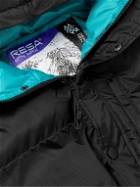 Manresa - Tucks Quilted Padded Nylon-Ripstop Hooded Jacket - Black