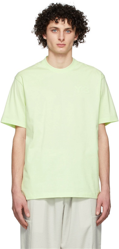 Photo: Y-3 Green Chest Logo T-Shirt