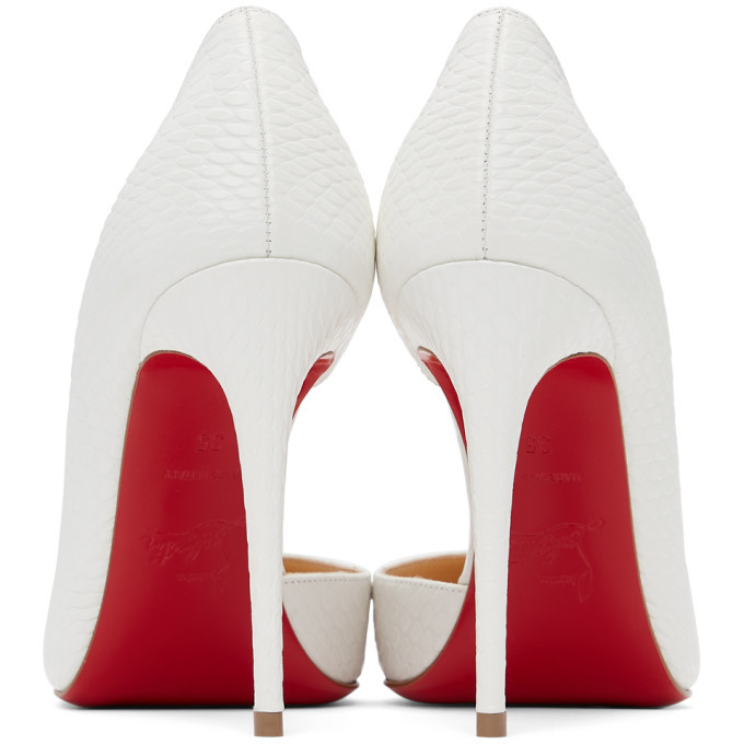 Christian Louboutin White Iriza 100 Heels Christian Louboutin