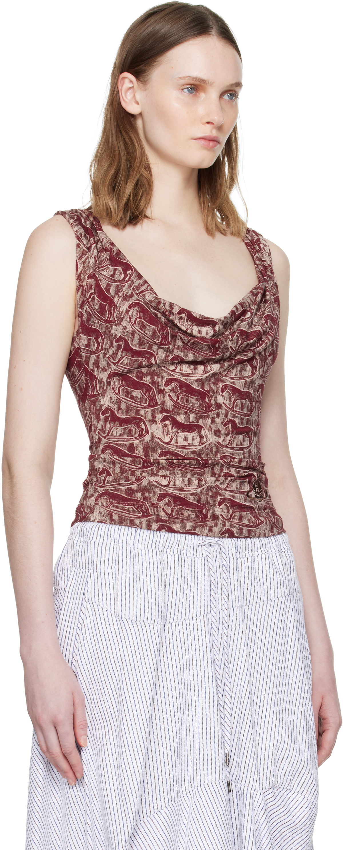 Vivienne Westwood Red & Beige Anna Top