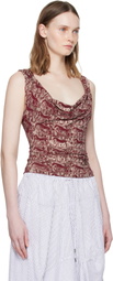 Vivienne Westwood Red & Beige Anna Top