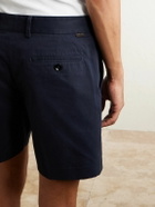 TOM FORD - Straight-Leg Brushed Cotton-Drill Shorts - Blue